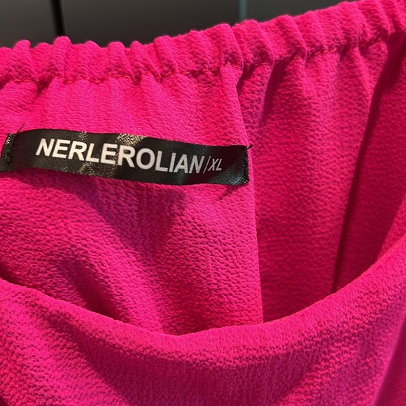 Fuchsia midi dress with tie waist - Picture 3 of 5